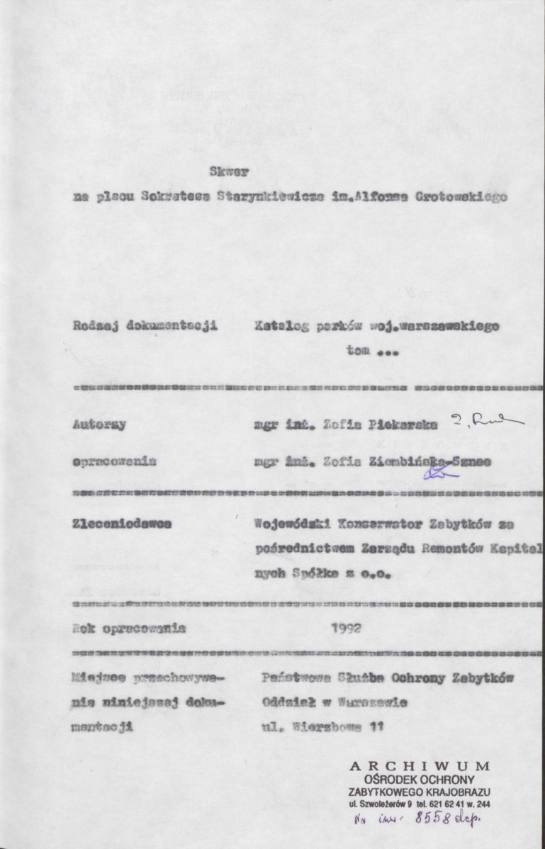 Ewidencja parkowa, skan nr 4