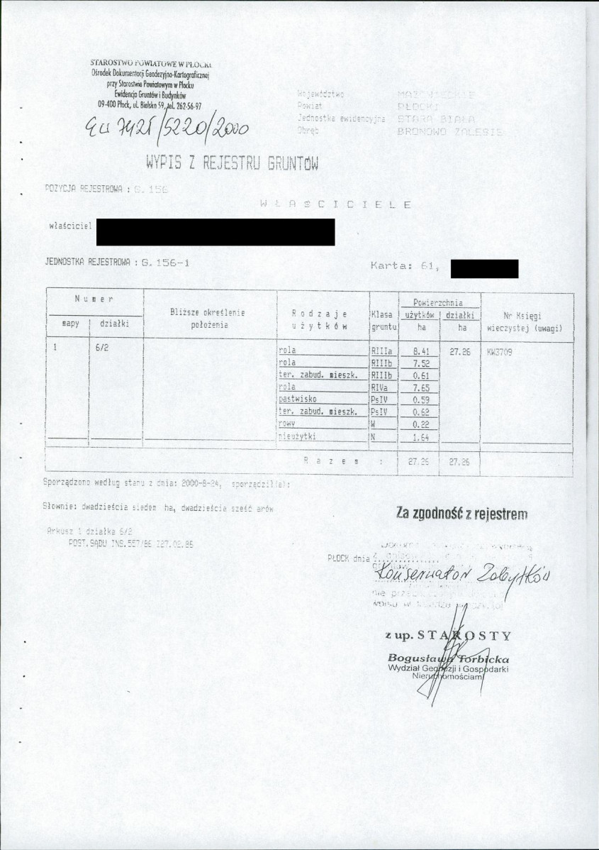 EP - Ewidencja parkowa, skan nr 20