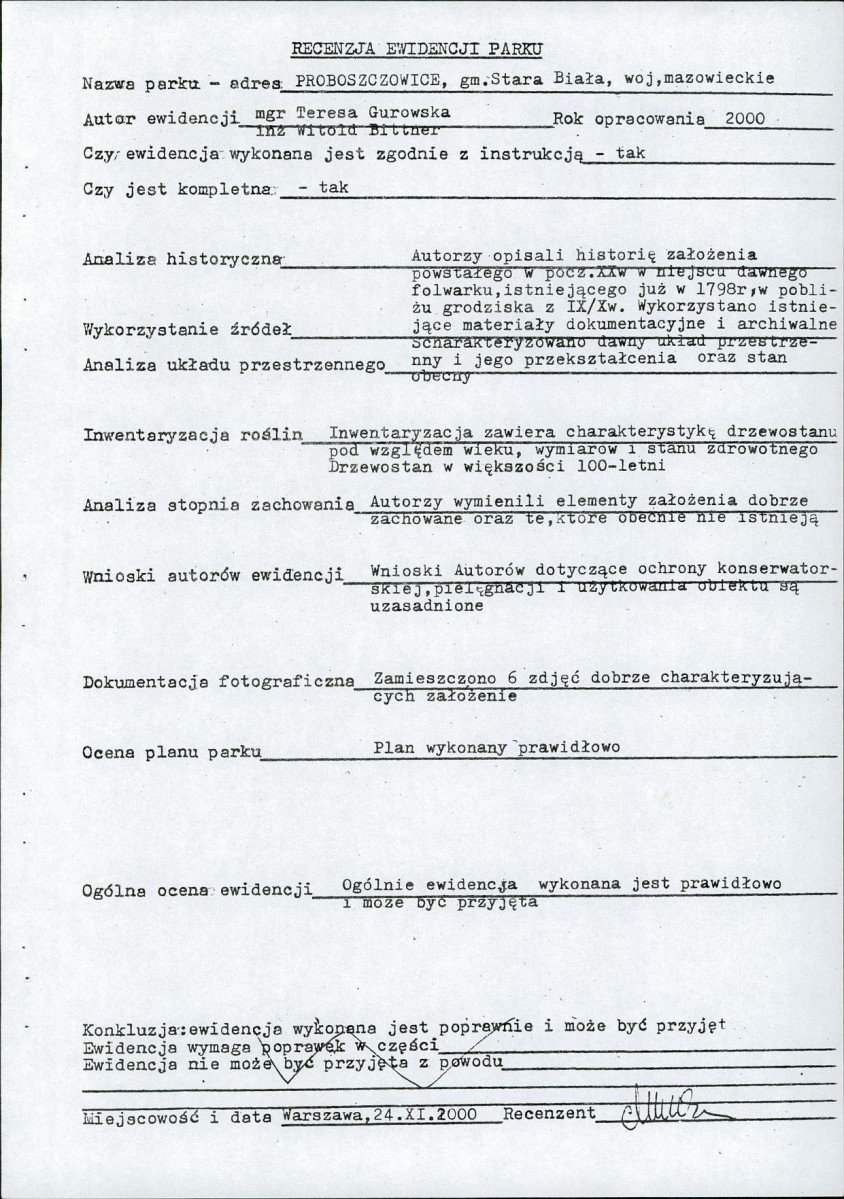 EP - Ewidencja parkowa, skan nr 4