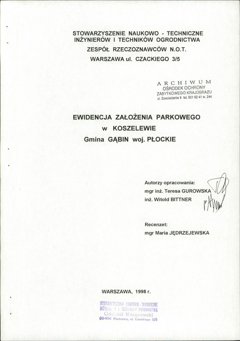 EP - Ewidencja parkowa, skan nr 4