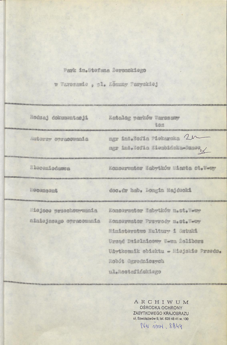 Ewidencja parkowa, skan nr 3