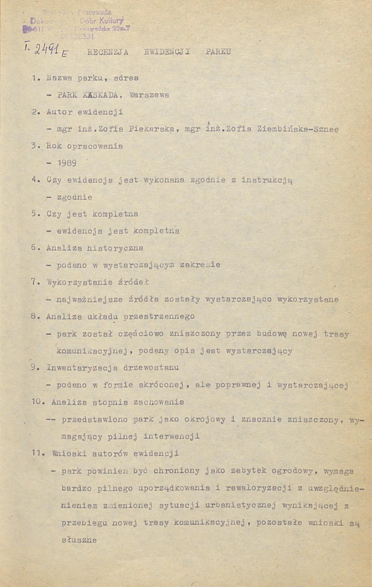 Ewidencja parkowa, skan nr 6