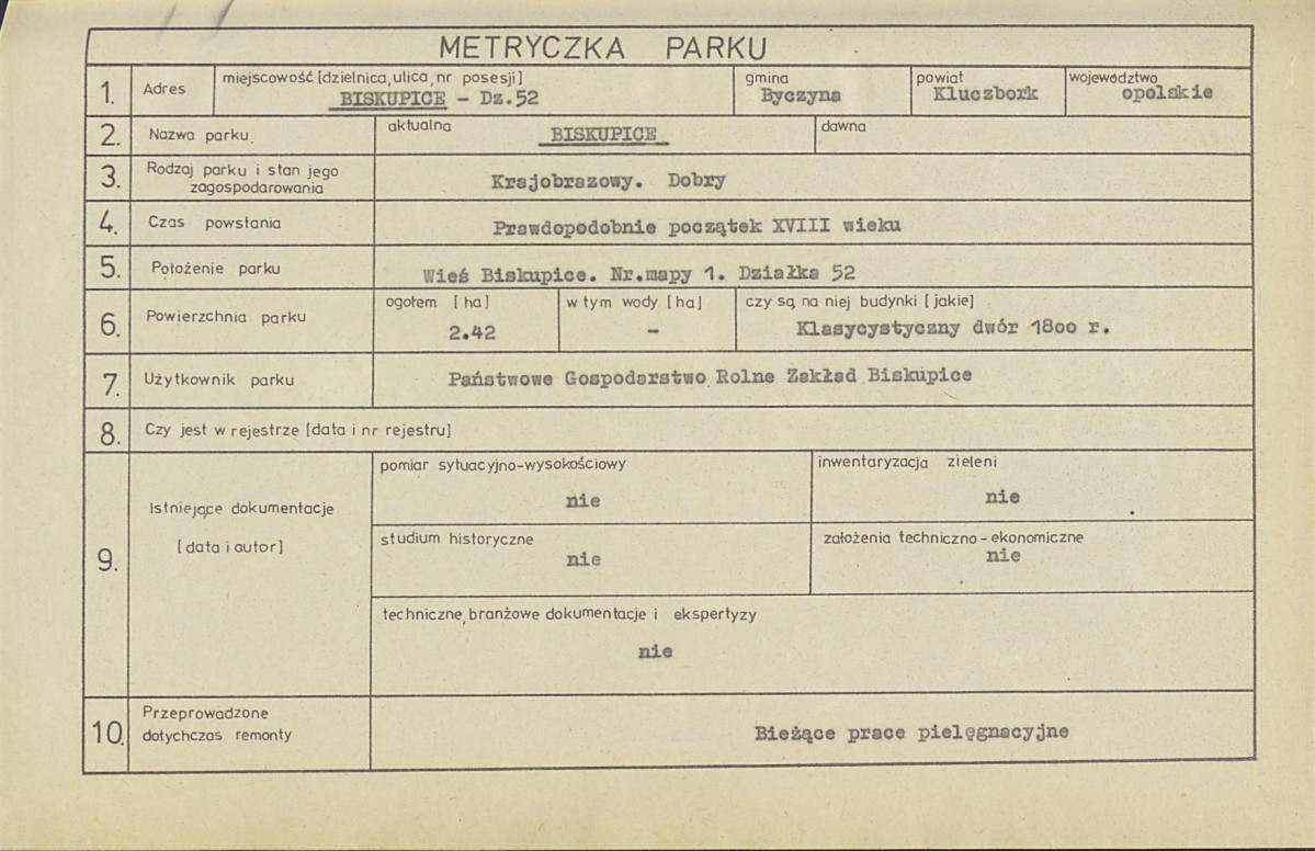 EP - Ewidencja parkowa, skan nr 7