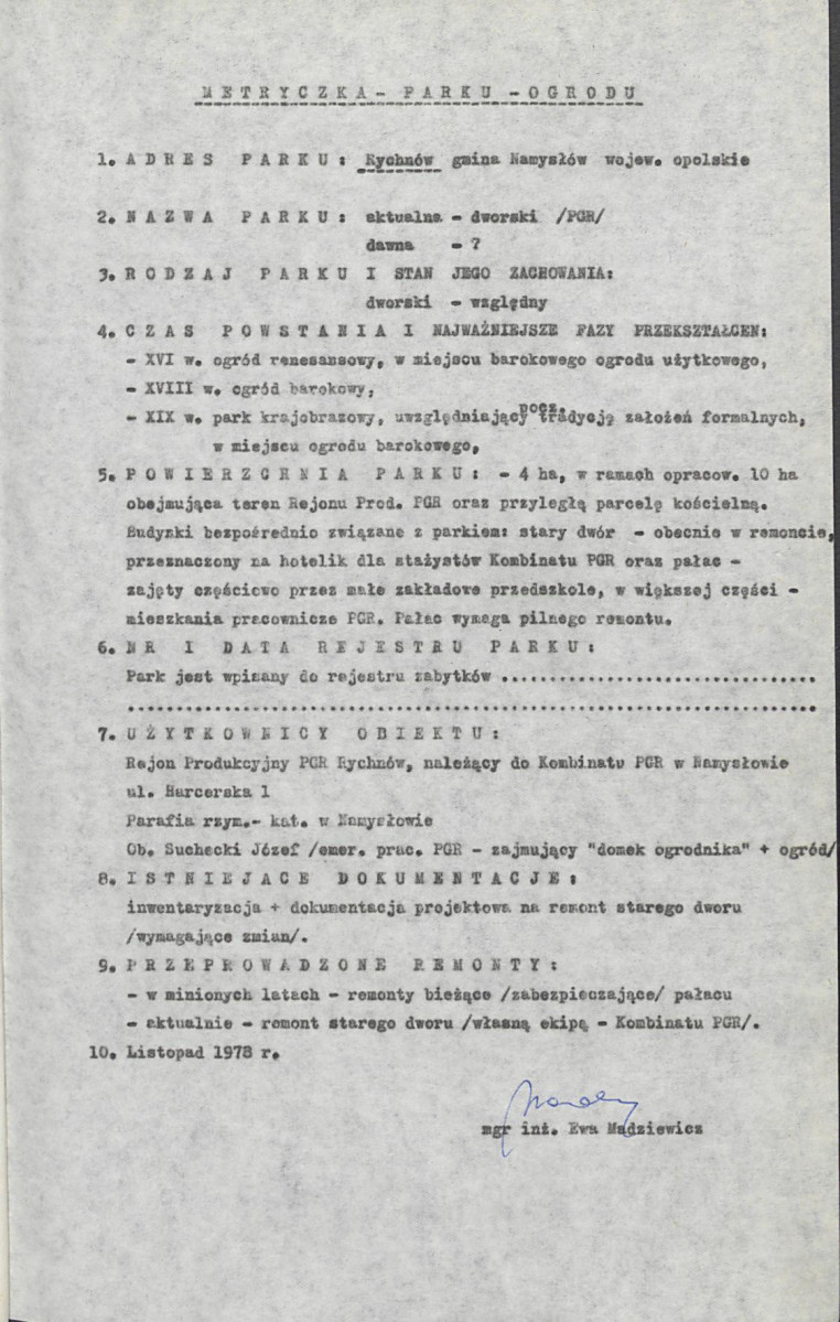 EP - Ewidencja parkowa, skan nr 7