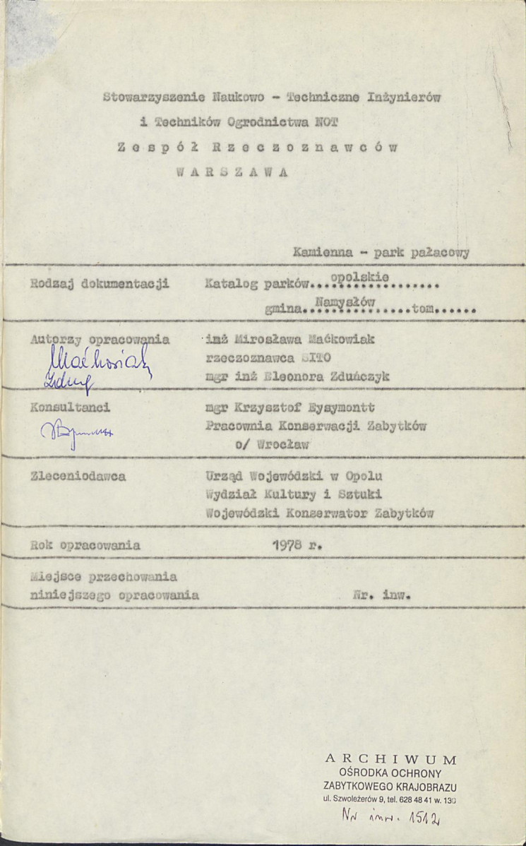 EP - Ewidencja parkowa, skan nr 4