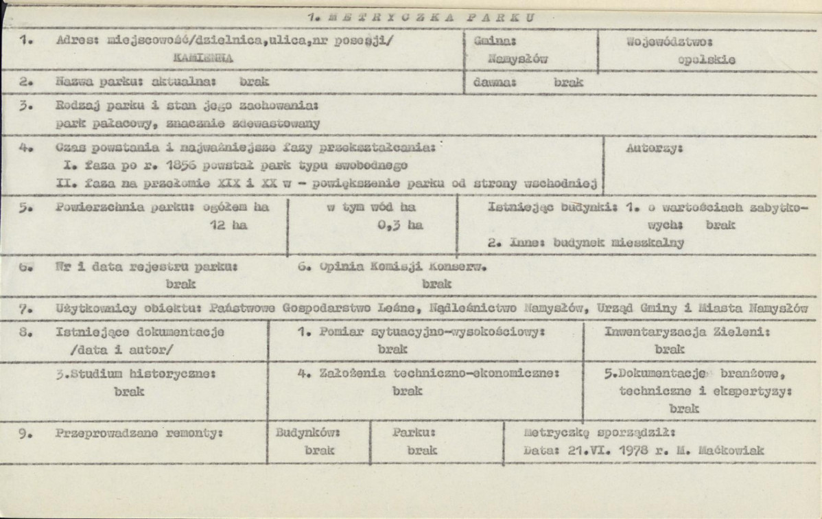 EP - Ewidencja parkowa, skan nr 6