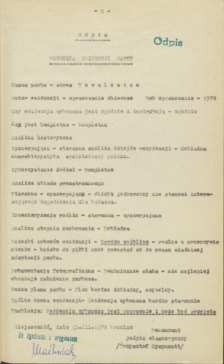 EP - Ewidencja parkowa, skan nr 15