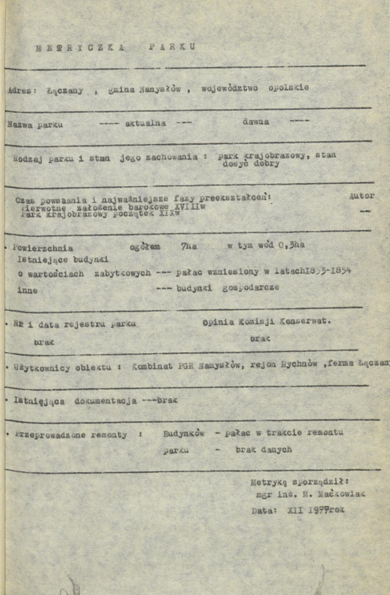 EP - Ewidencja parkowa, skan nr 10