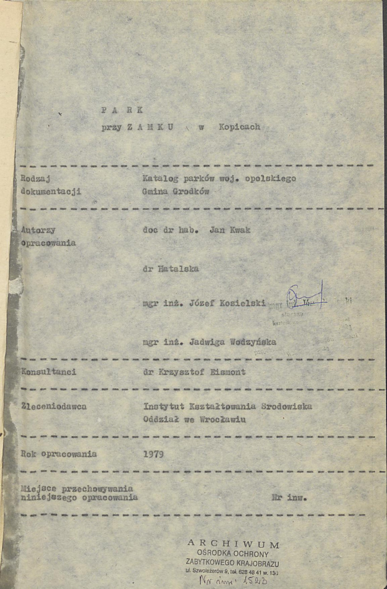 Ewidencja parkowa, skan nr 6
