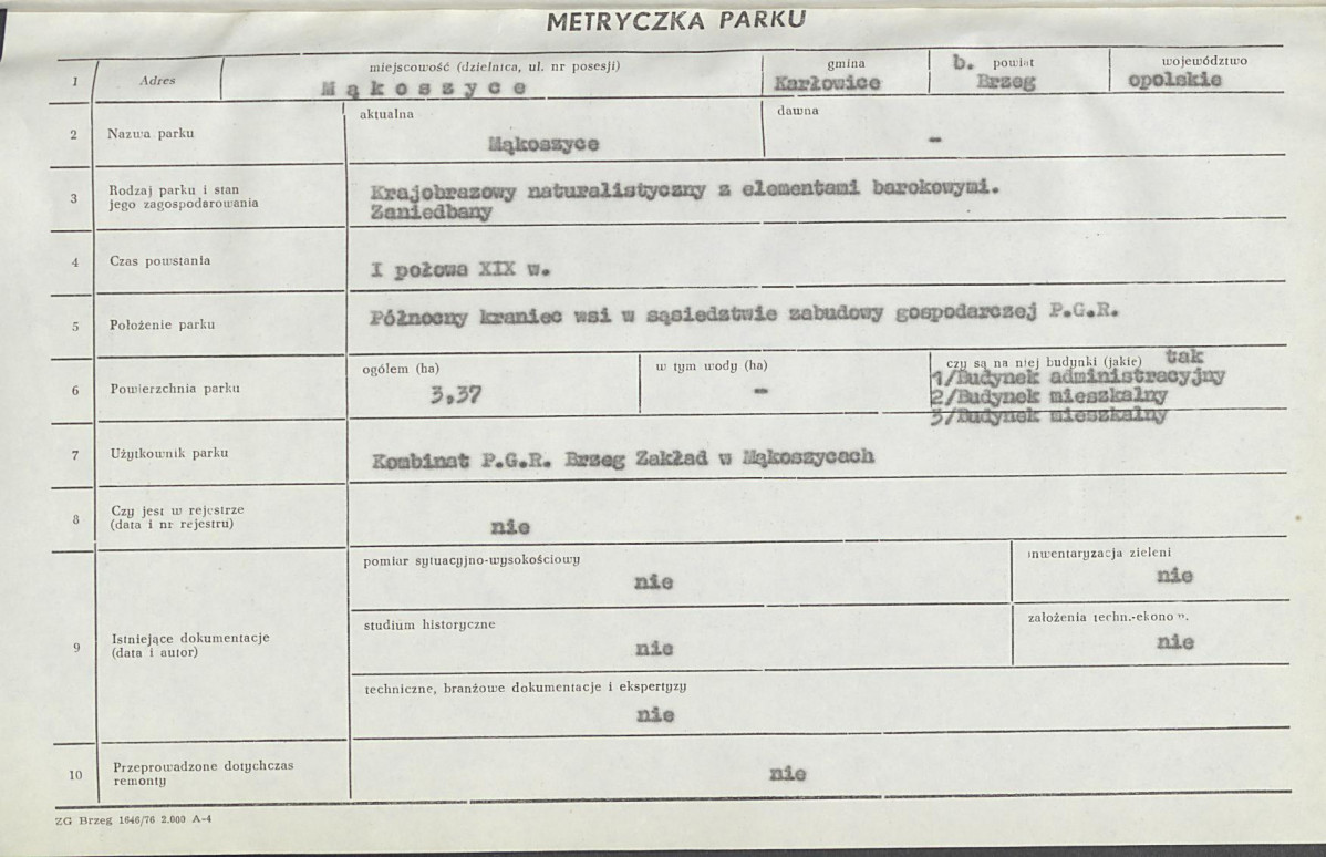 Ewidencja parkowa, skan nr 8