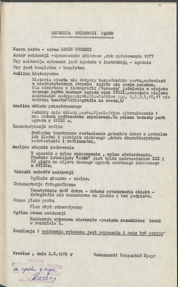 Ewidencja parkowa, skan nr 6