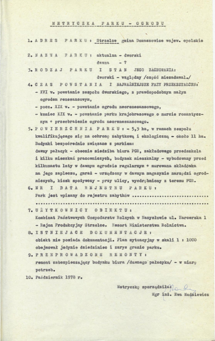 EP - Ewidencja parkowa, skan nr 8