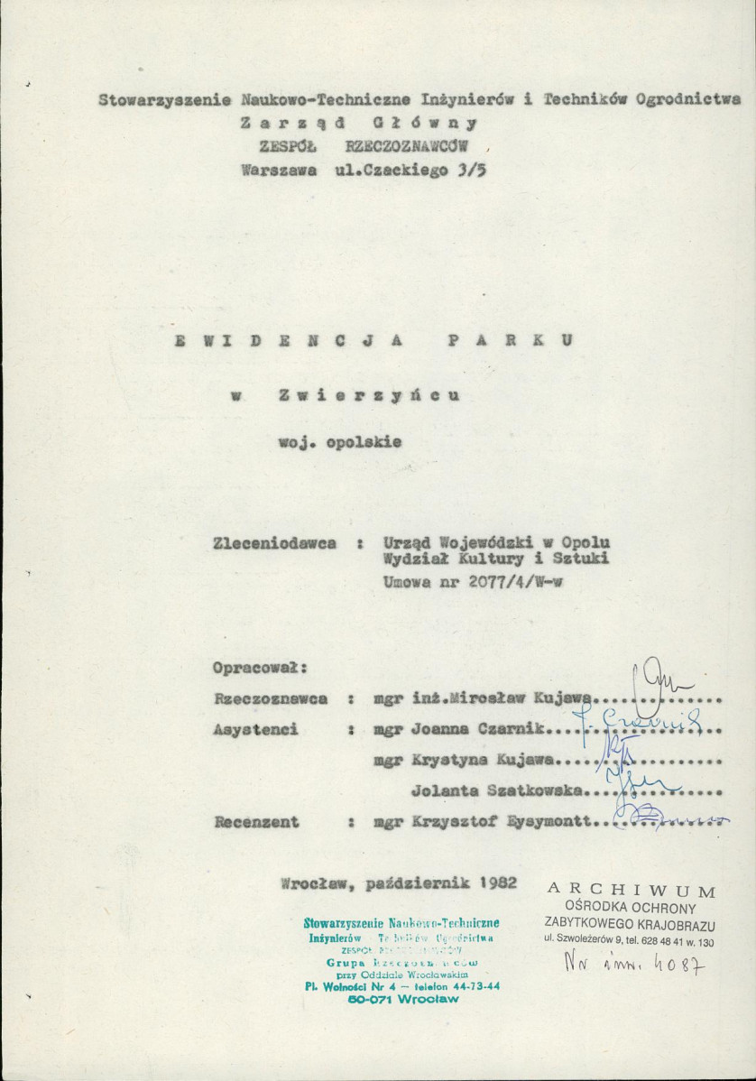 EP - Ewidencja parkowa, skan nr 5
