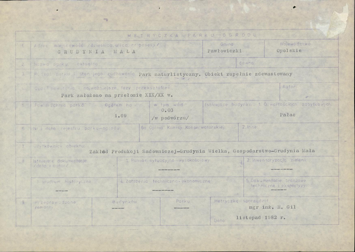 EP - Ewidencja parkowa, skan nr 5