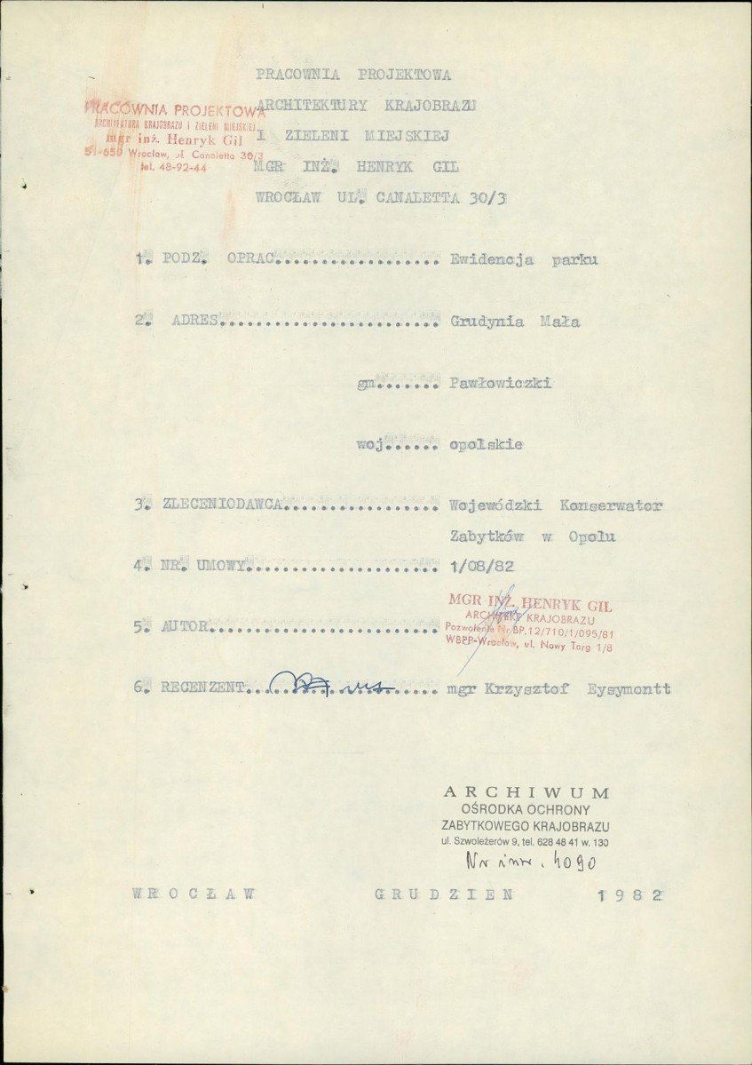 EP - Ewidencja parkowa, skan nr 6
