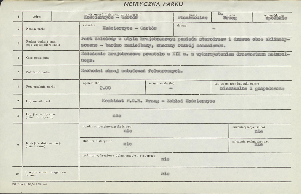 Ewidencja parkowa, skan nr 7