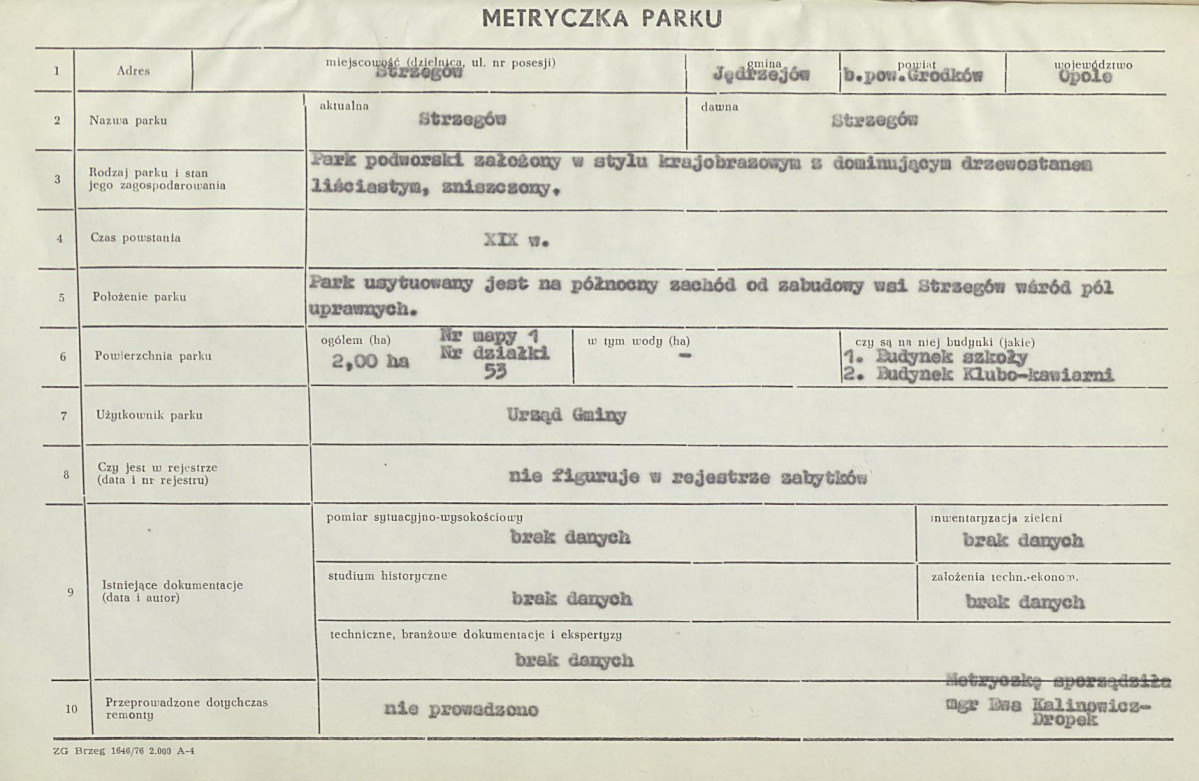 Ewidencja parkowa, skan nr 7