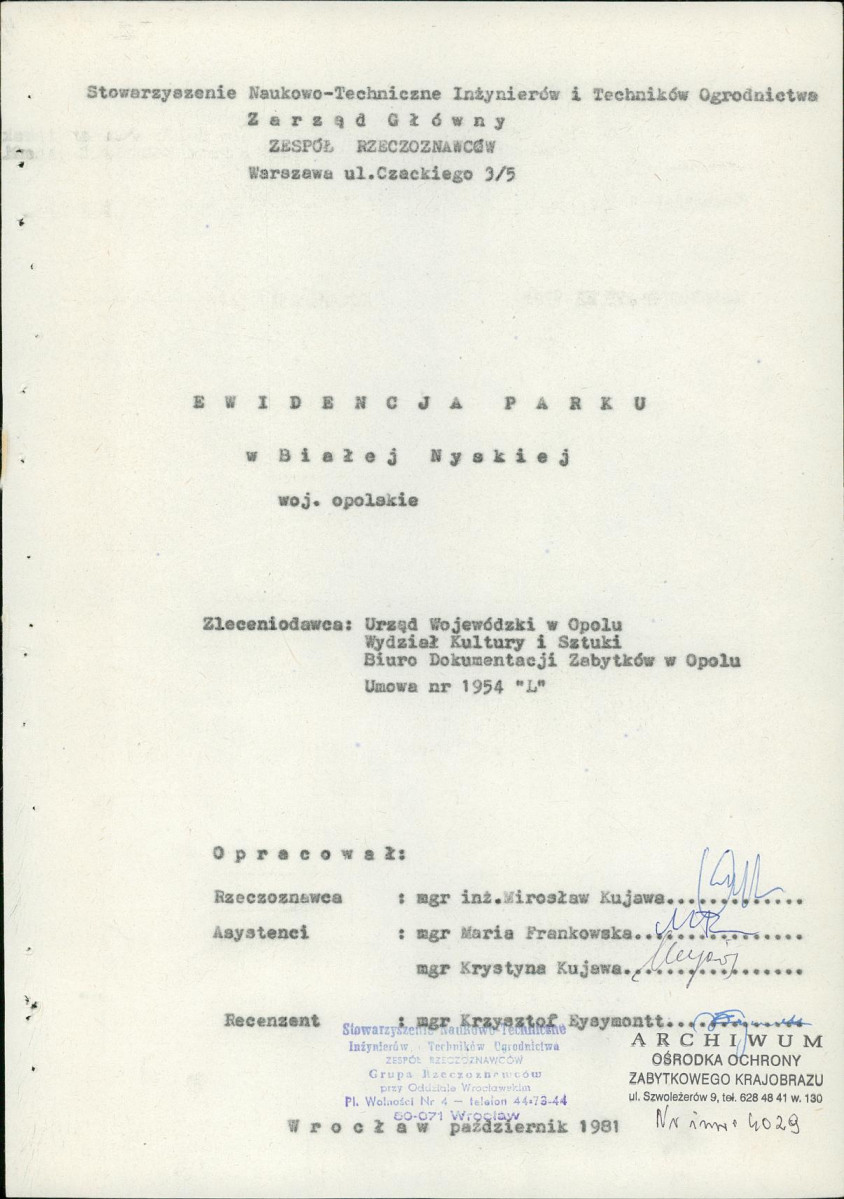 EP - Ewidencja parkowa, skan nr 6