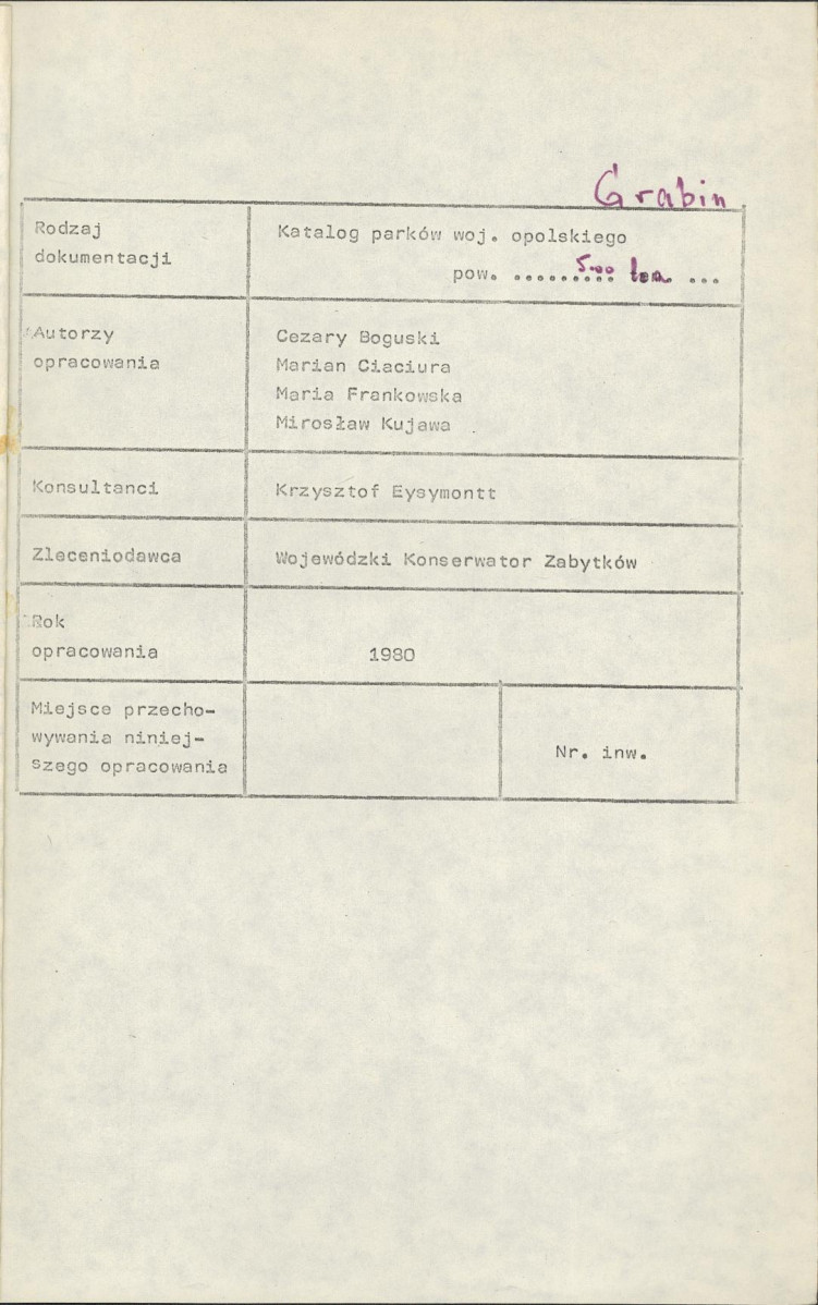EP - Ewidencja parkowa, skan nr 6