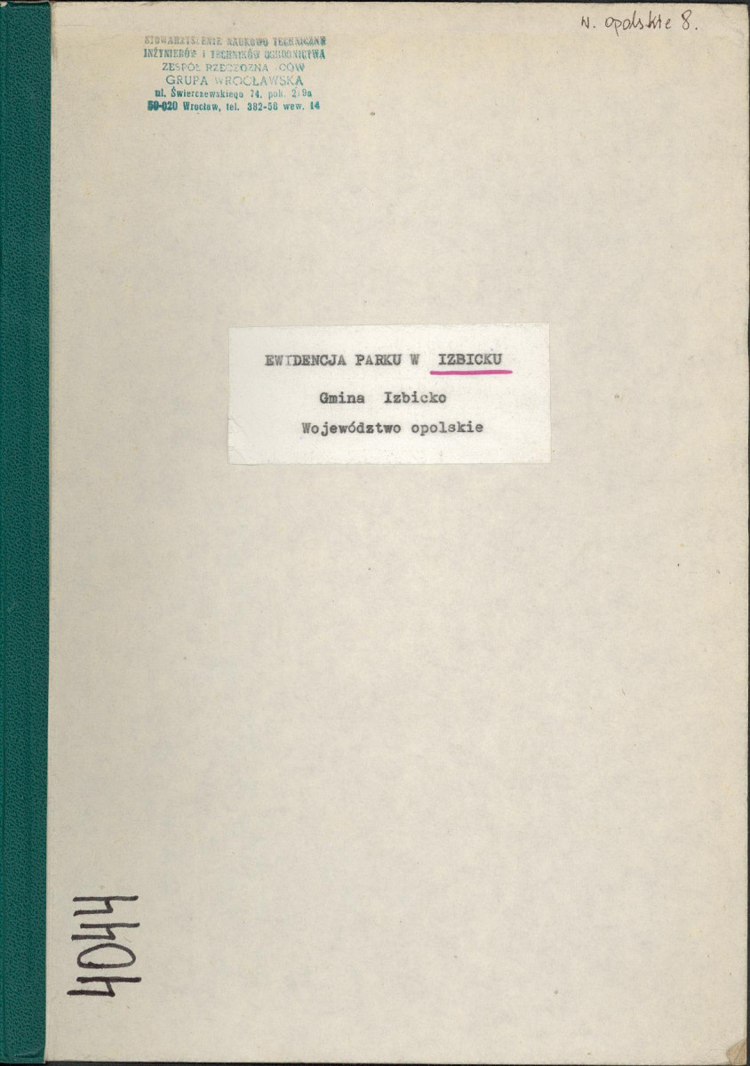 EP - Ewidencja parkowa, skan nr 1