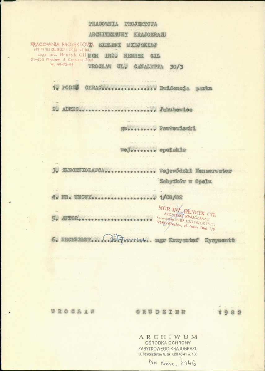 EP - Ewidencja parkowa, skan nr 6