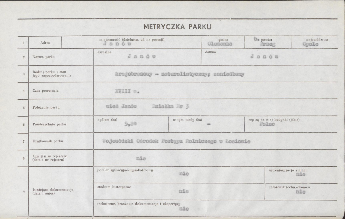 Ewidencja parkowa, skan nr 8