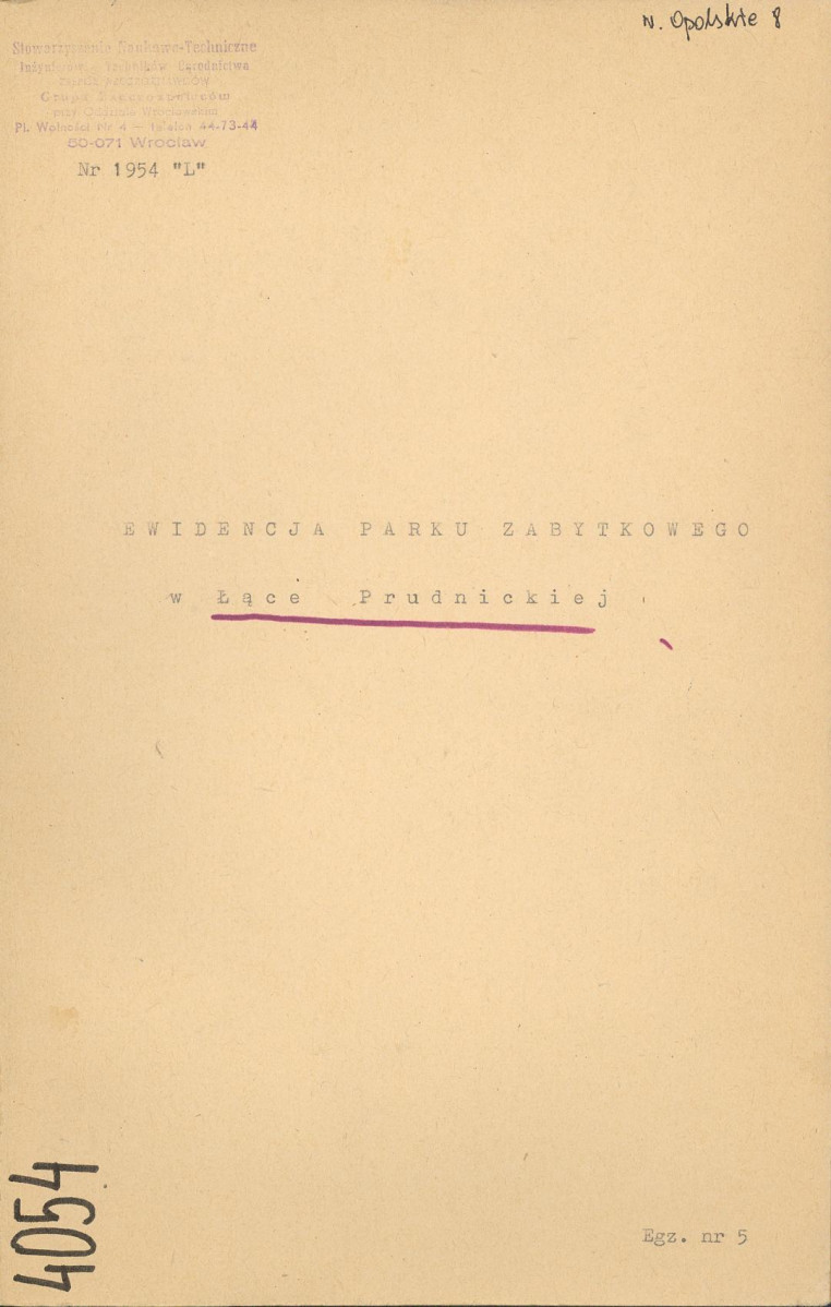 EP - Ewidencja parkowa, skan nr 1