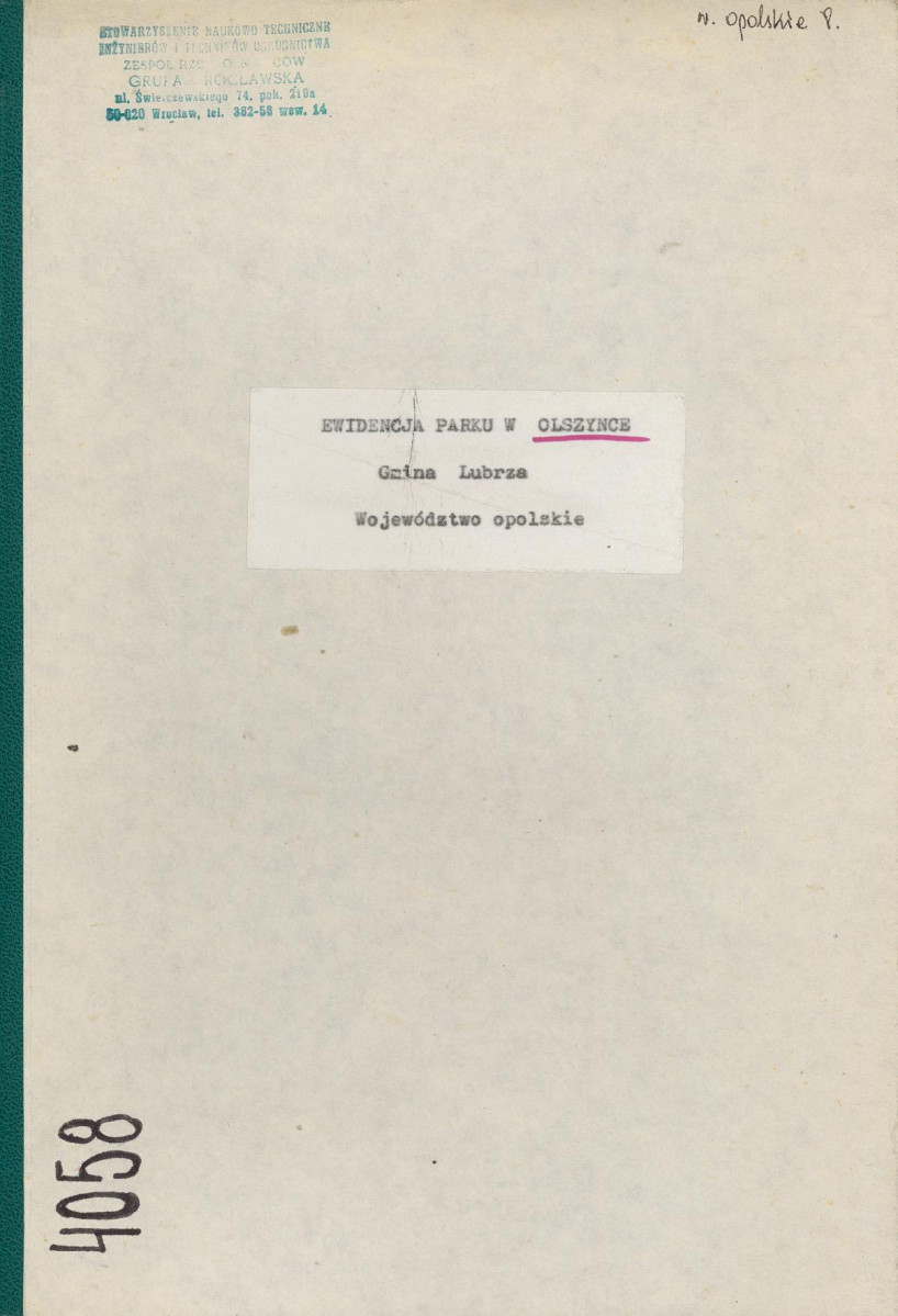 EP - Ewidencja parkowa, skan nr 1