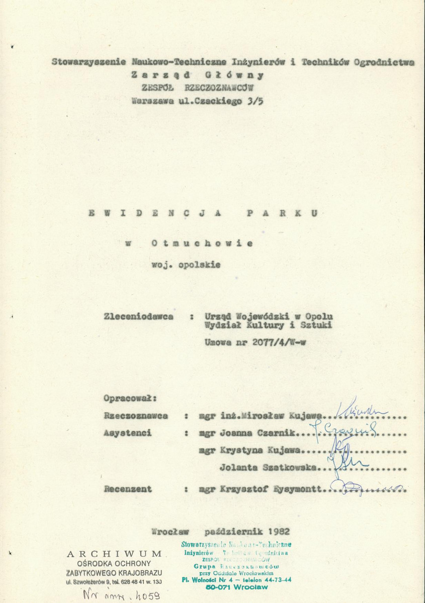 EP - Ewidencja parkowa, skan nr 5