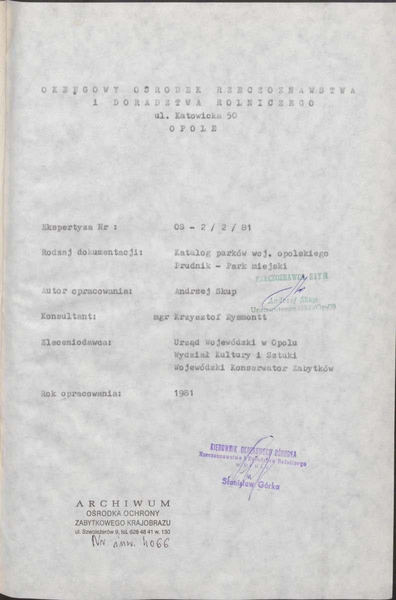 EP - Ewidencja parkowa, skan nr 4