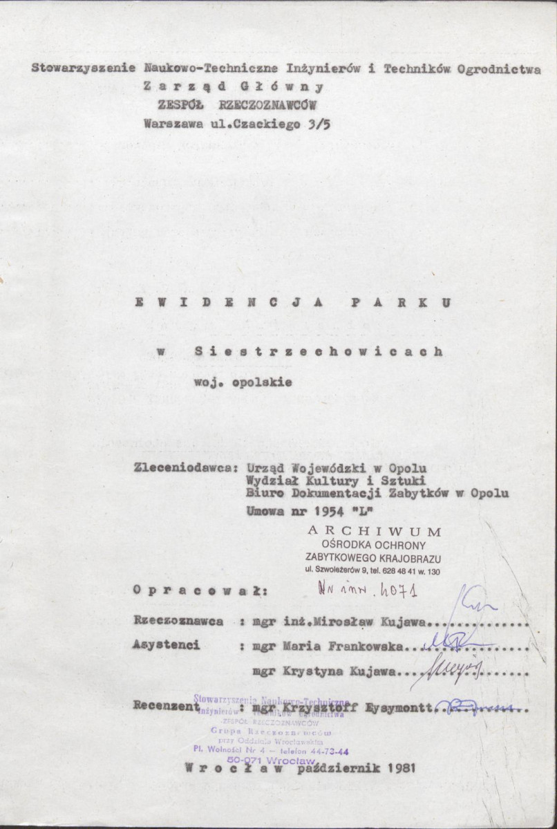 EP - Ewidencja parkowa, skan nr 5