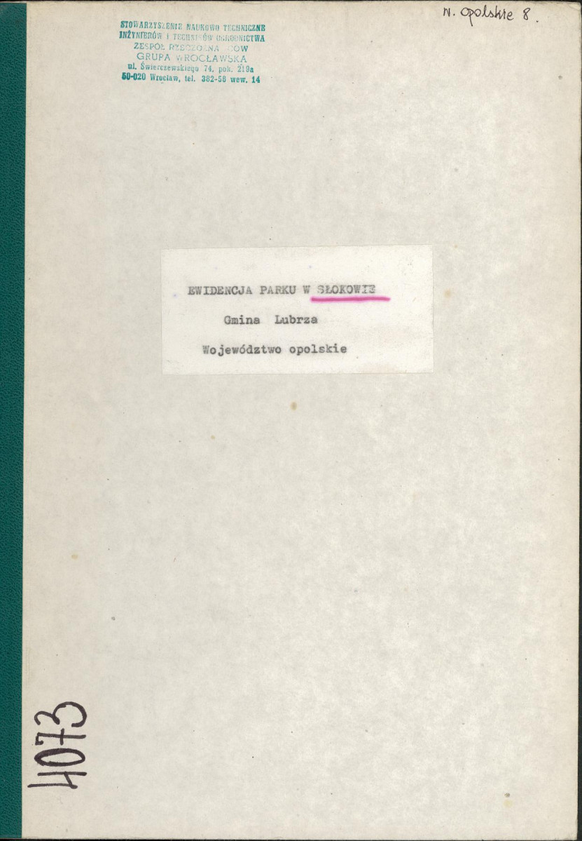 EP - Ewidencja parkowa, skan nr 1