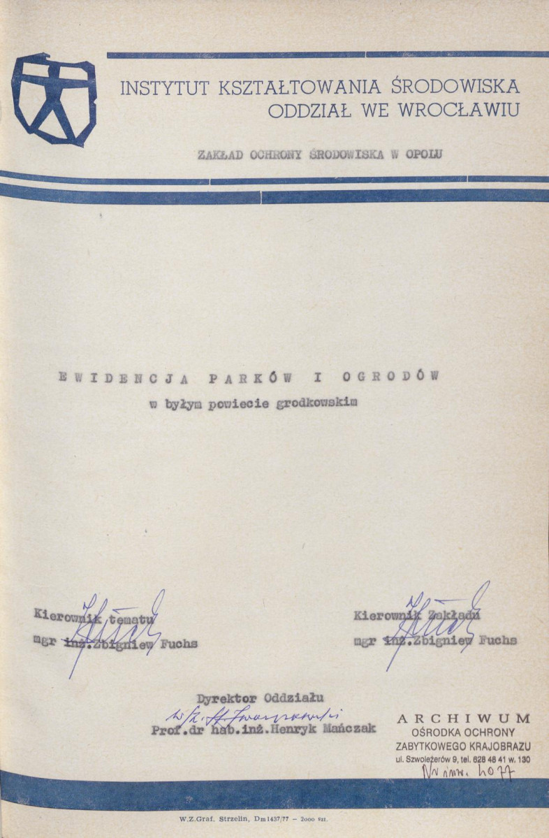 Ewidencja parkowa, skan nr 4