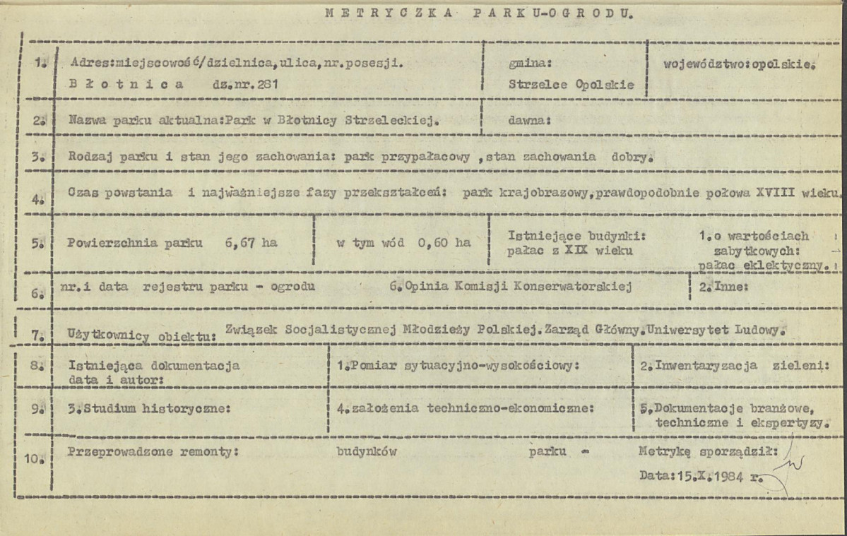 EP - Ewidencja parkowa, skan nr 7