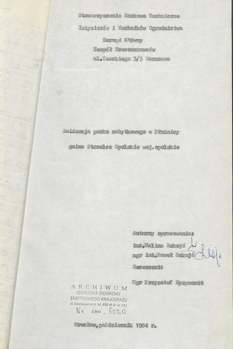 EP - Ewidencja parkowa, skan nr 5
