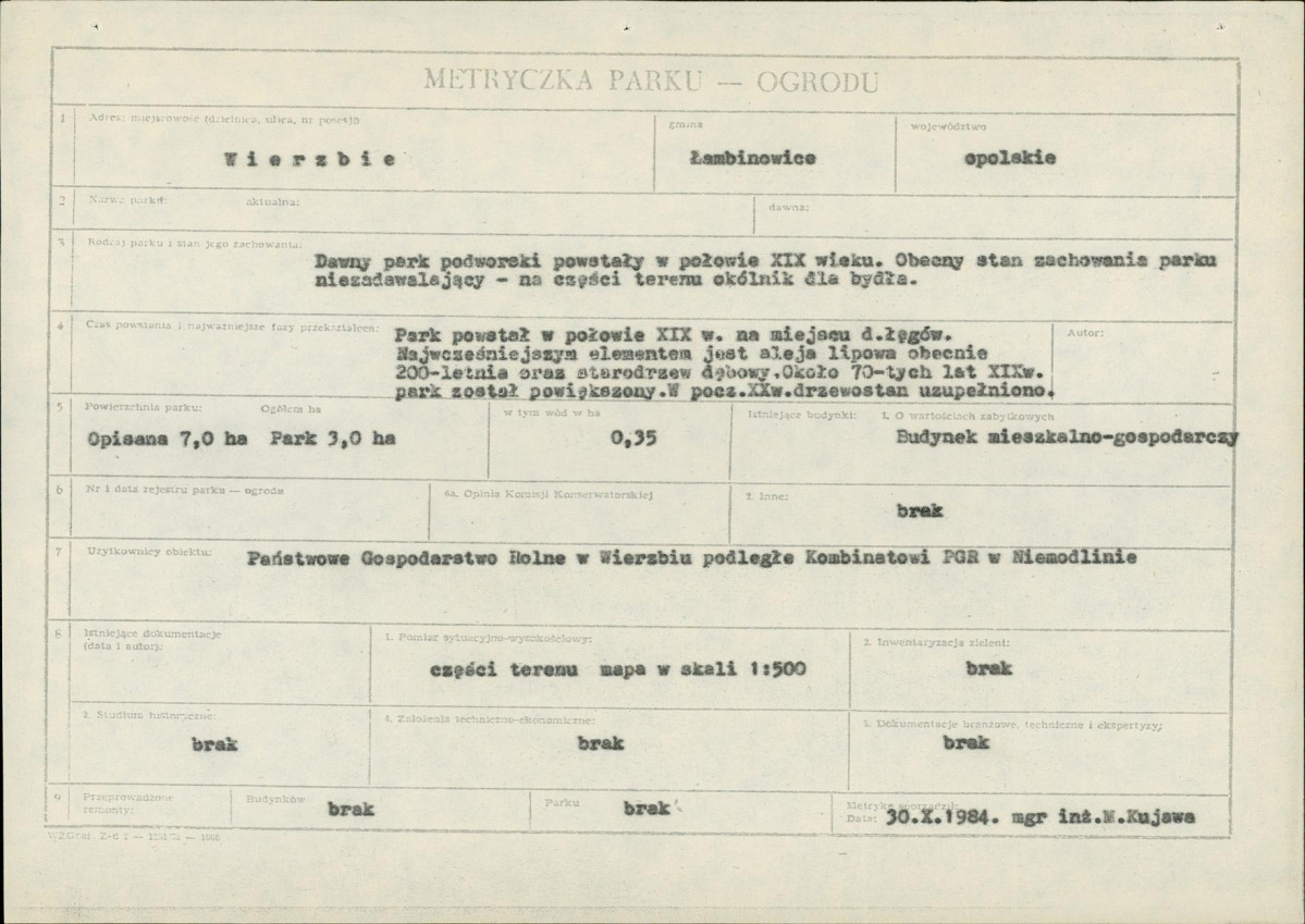EP - Ewidencja parkowa, skan nr 7