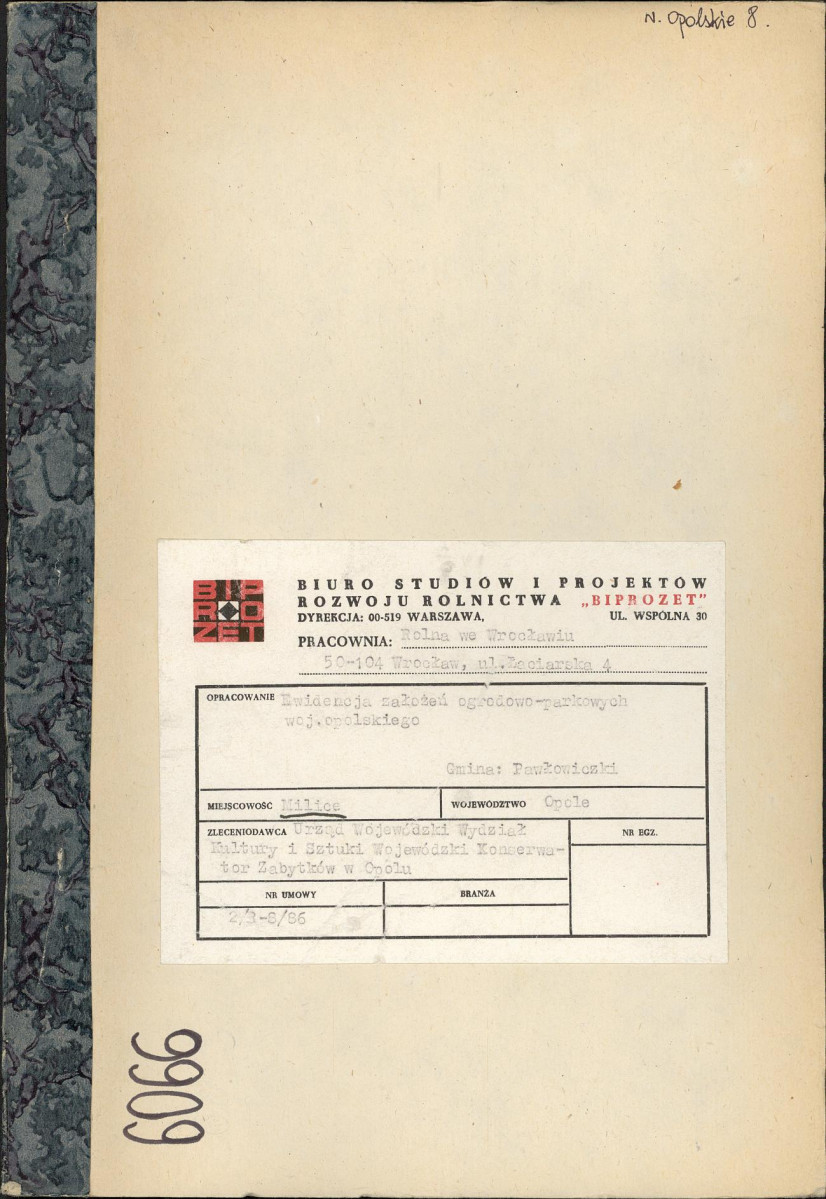 EP - Ewidencja parkowa, skan nr 1