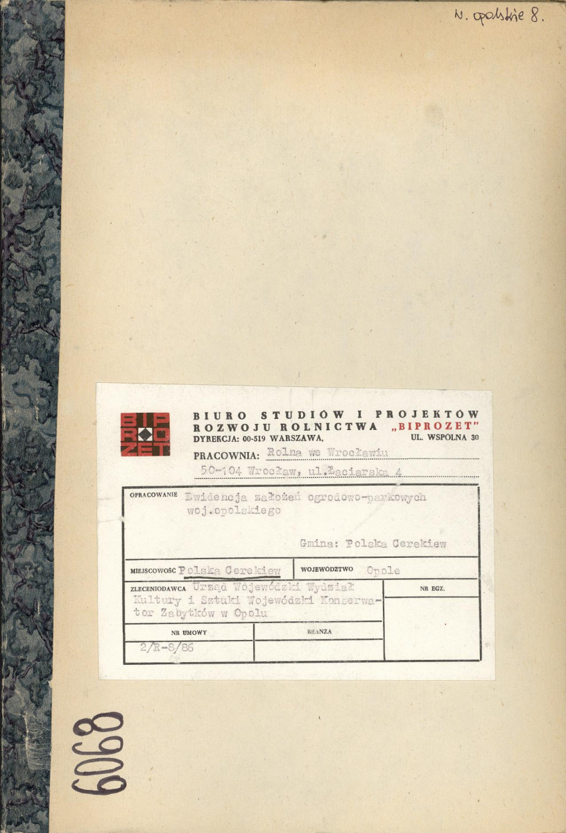 EP - Ewidencja parkowa, skan nr 1