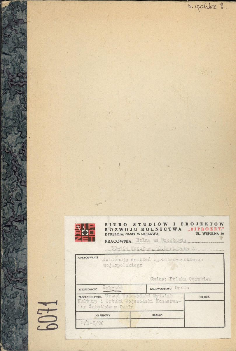 EP - Ewidencja parkowa, skan nr 1