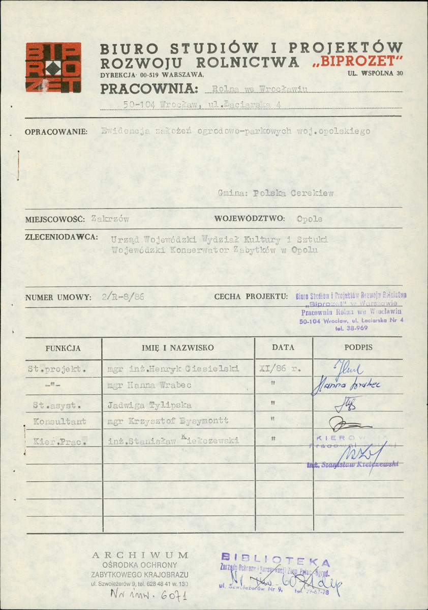 EP - Ewidencja parkowa, skan nr 4