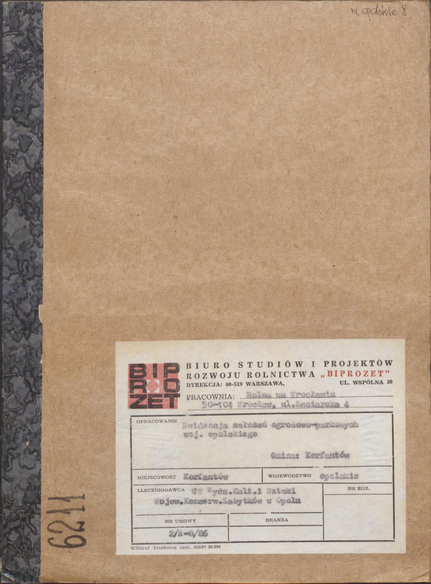 EP - Ewidencja parkowa, skan nr 1