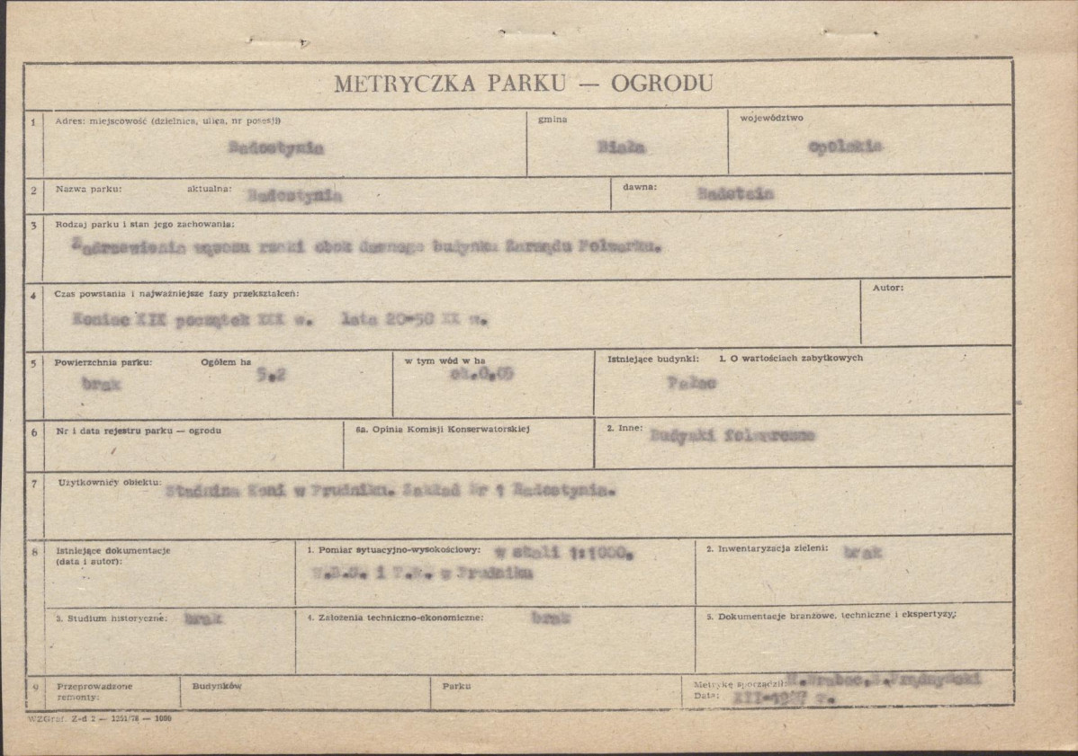 EP - Ewidencja parkowa, skan nr 5