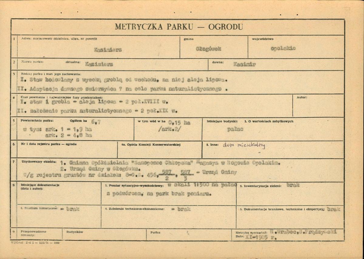 EP - Ewidencja parkowa, skan nr 6
