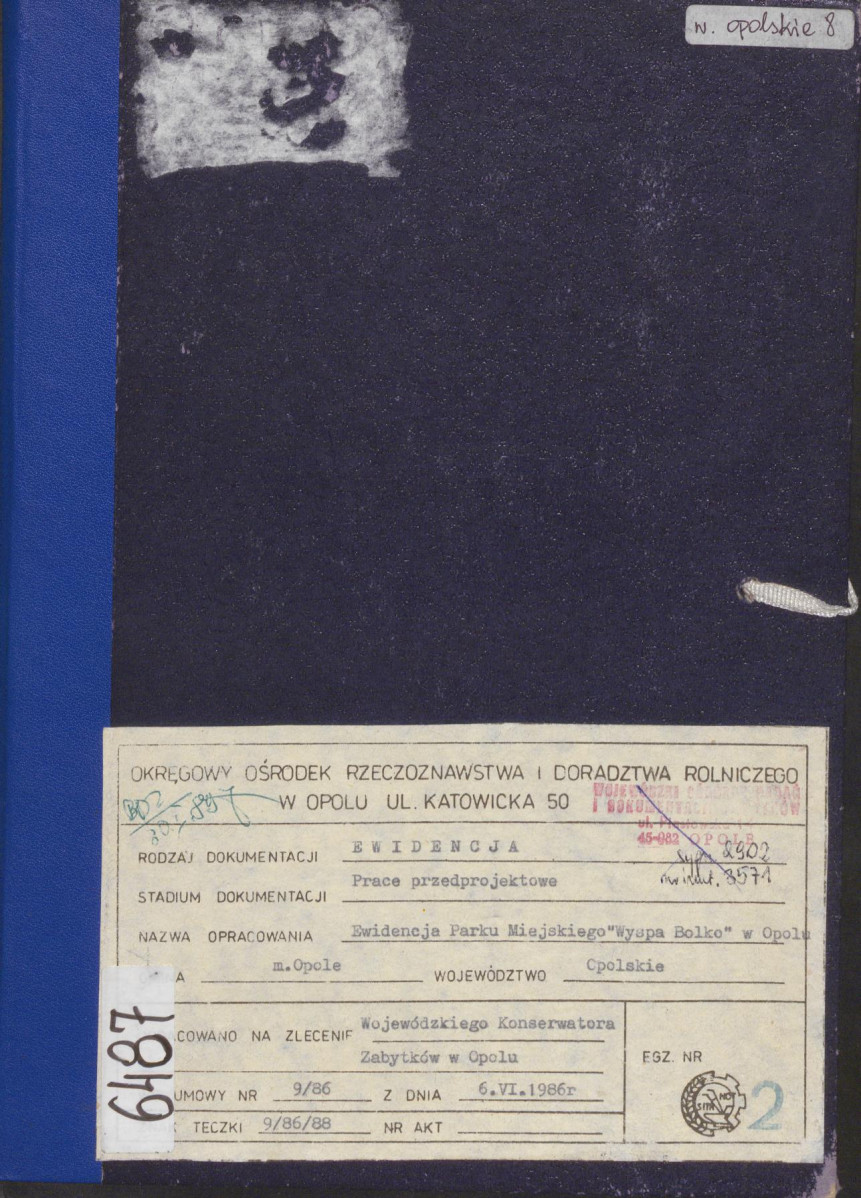 EP - Ewidencja parkowa, skan nr 1