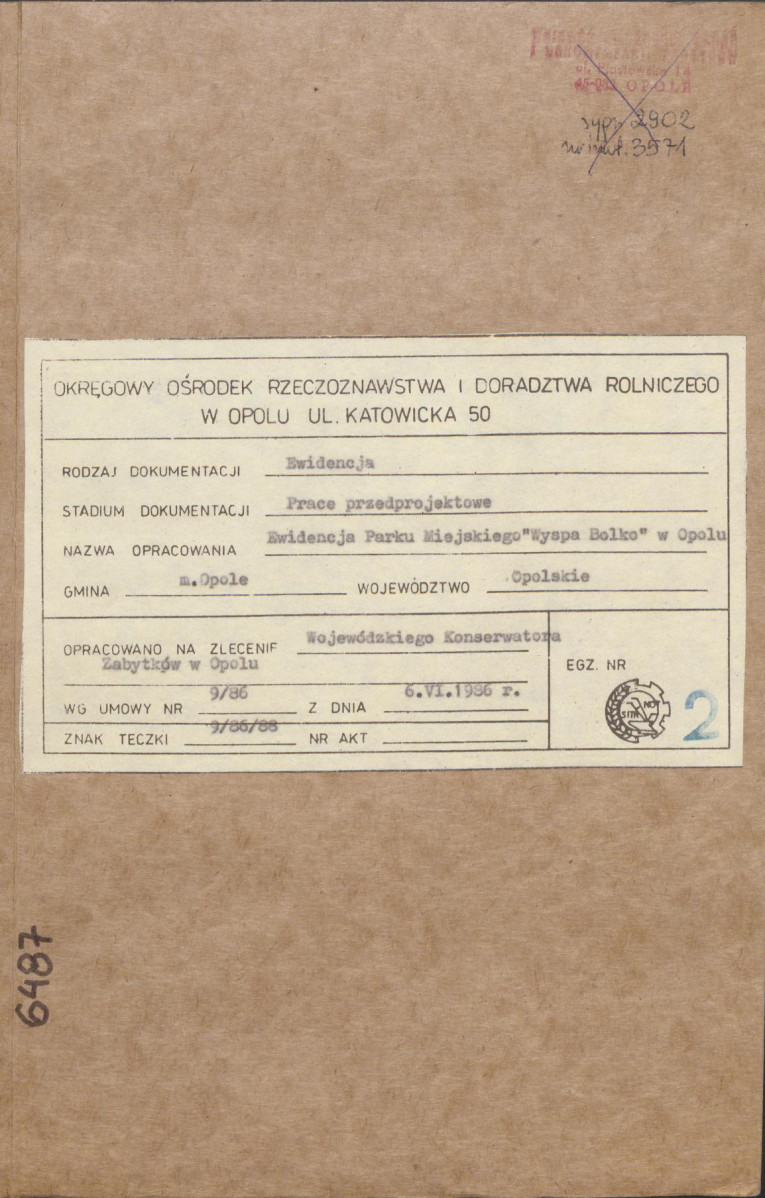 EP - Ewidencja parkowa, skan nr 3