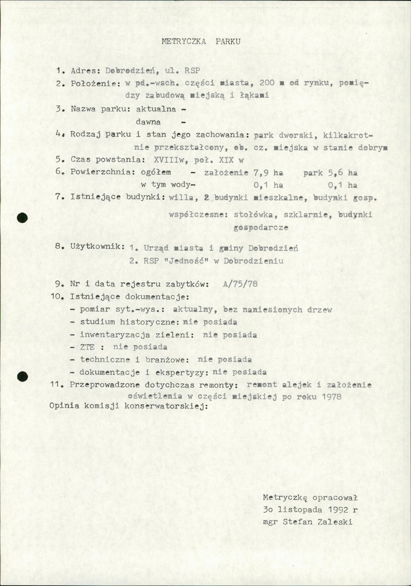 EP - Ewidencja parkowa, skan nr 4