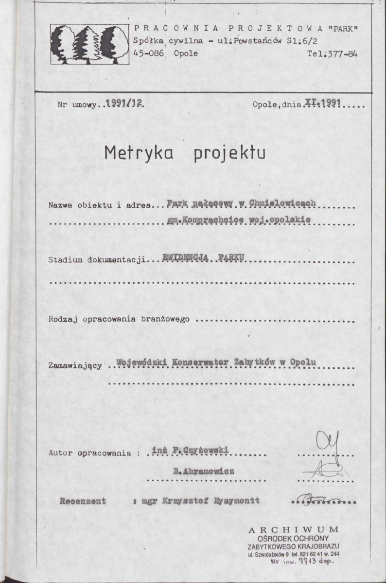 EP - Ewidencja parkowa, skan nr 3
