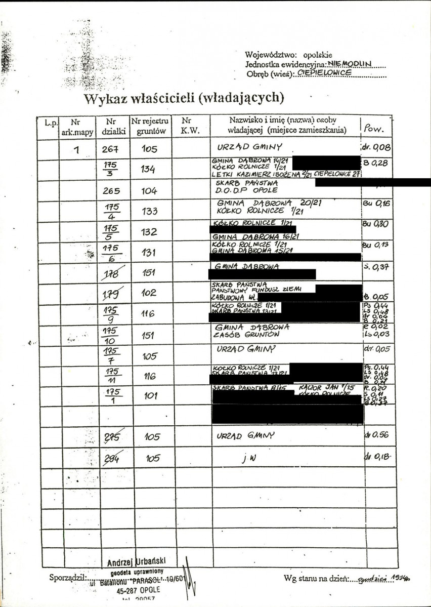 Ewidencja parkowa, skan nr 27