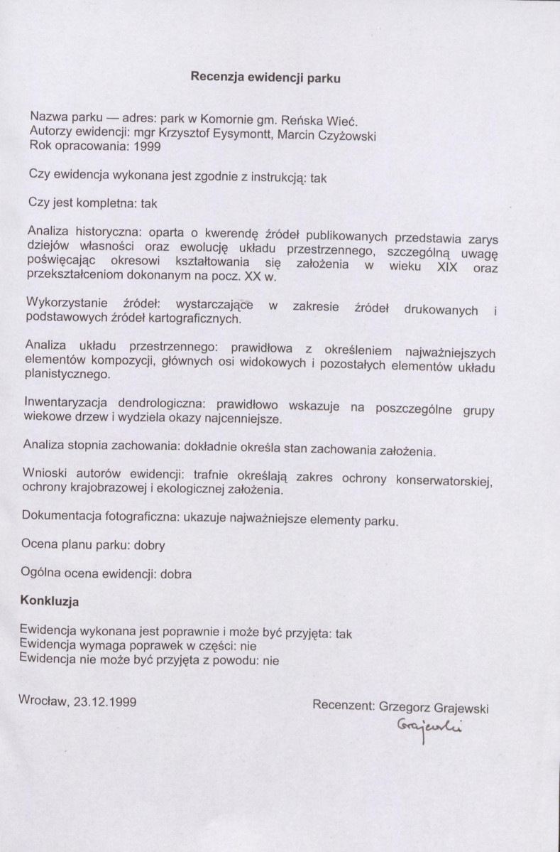 EP - Ewidencja parkowa, skan nr 5
