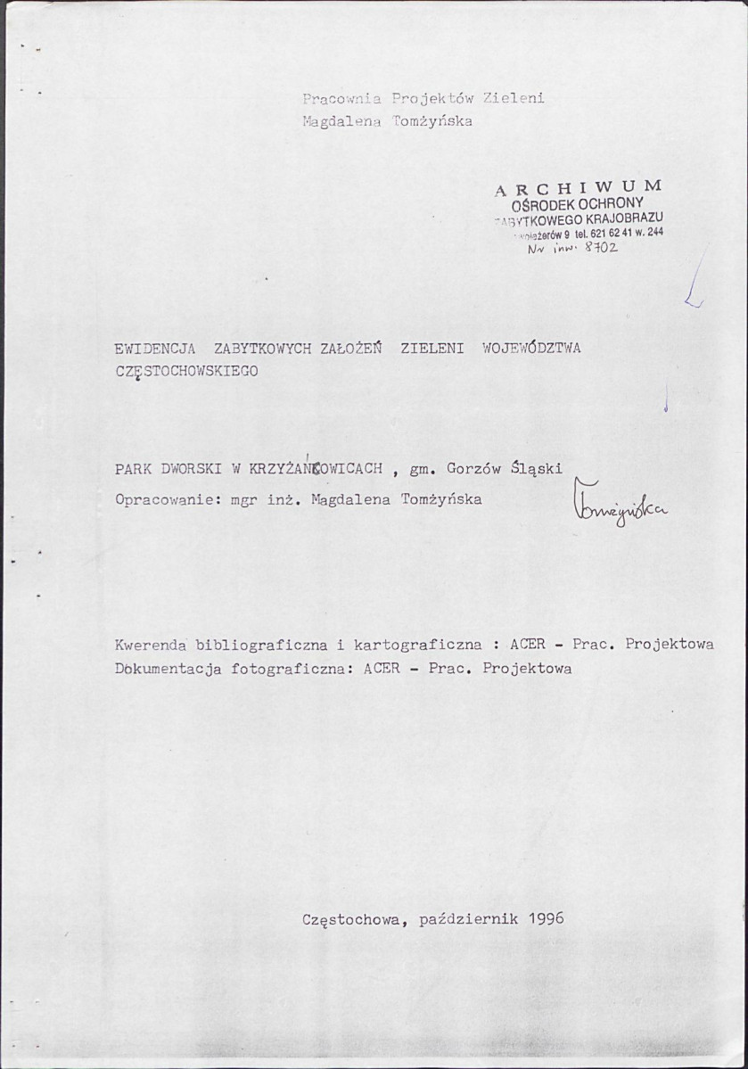 Ewidencja parkowa, skan nr 4